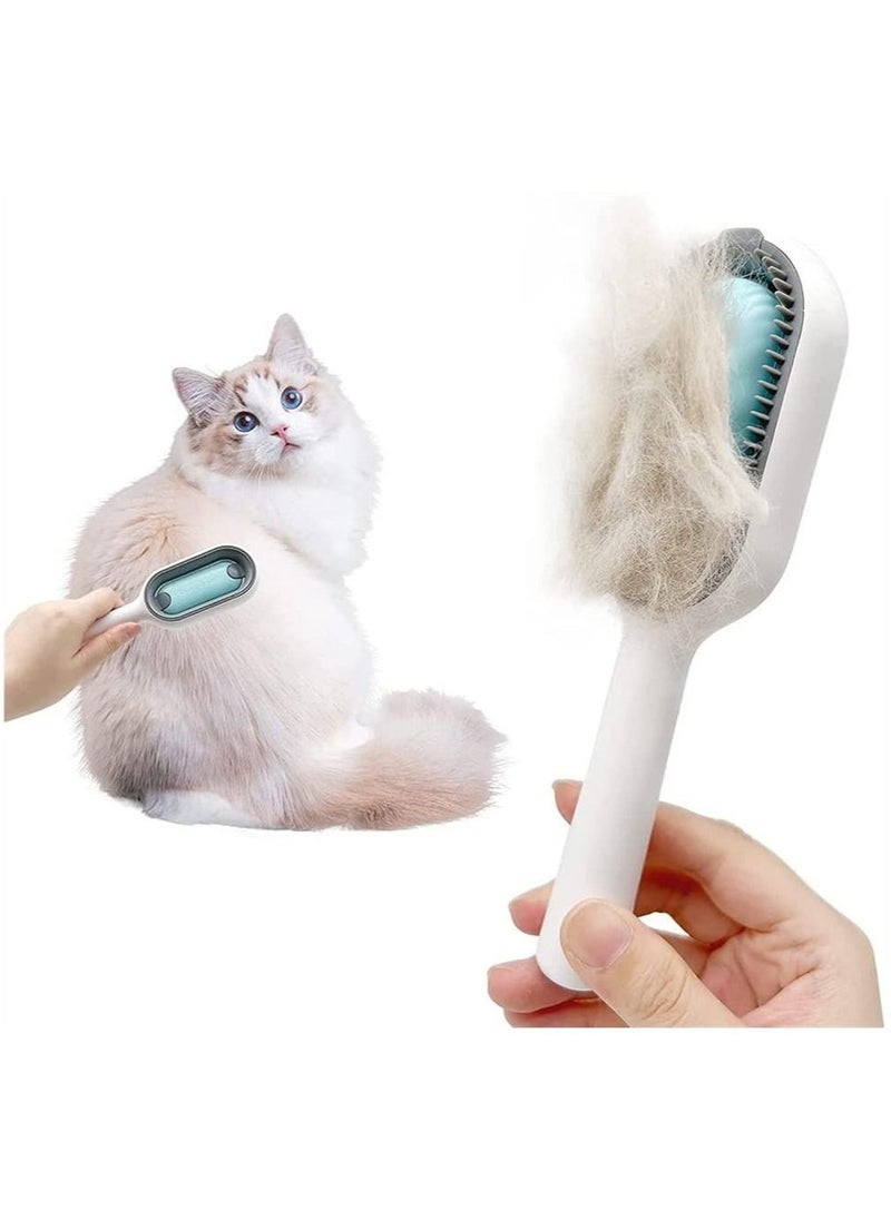 Y&D Pet Hair Comb 4 in 1 Remover Grooming Brush with Wet Wipes Reusable Magic Comb for Cleaning and Massage  - Image 1