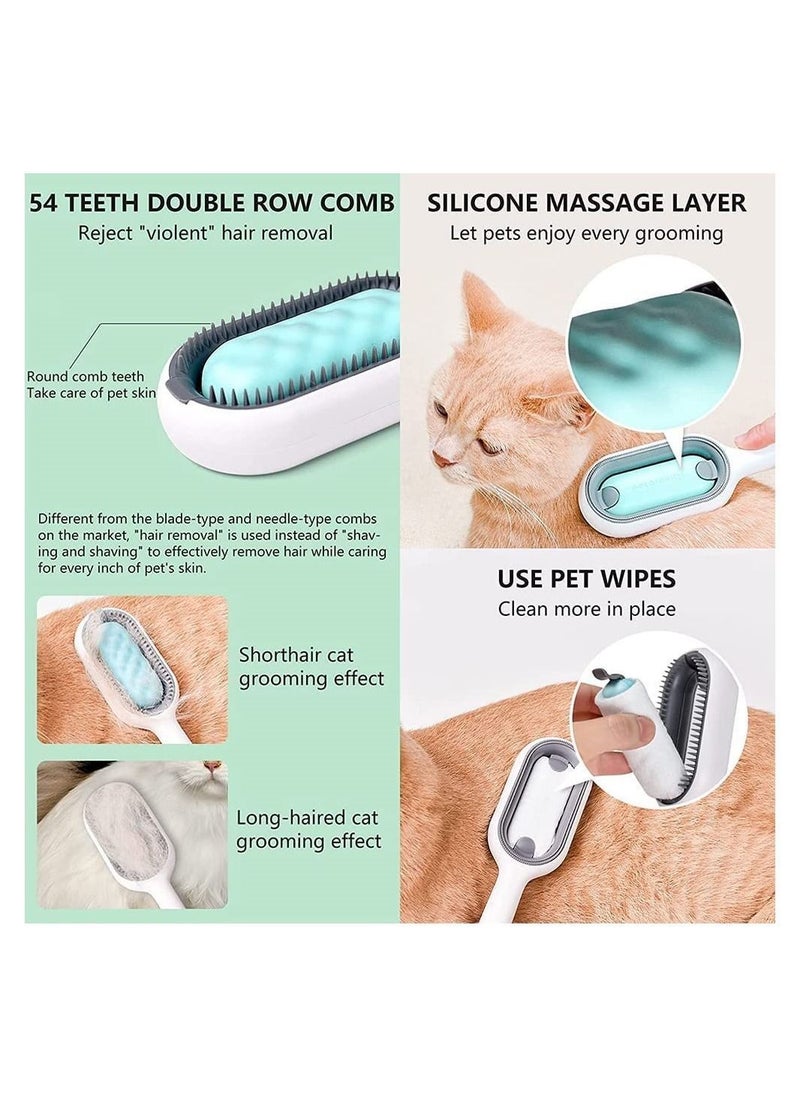 Y&D Pet Hair Comb 4 in 1 Remover Grooming Brush with Wet Wipes Reusable Magic Comb for Cleaning and Massage  - Image 5