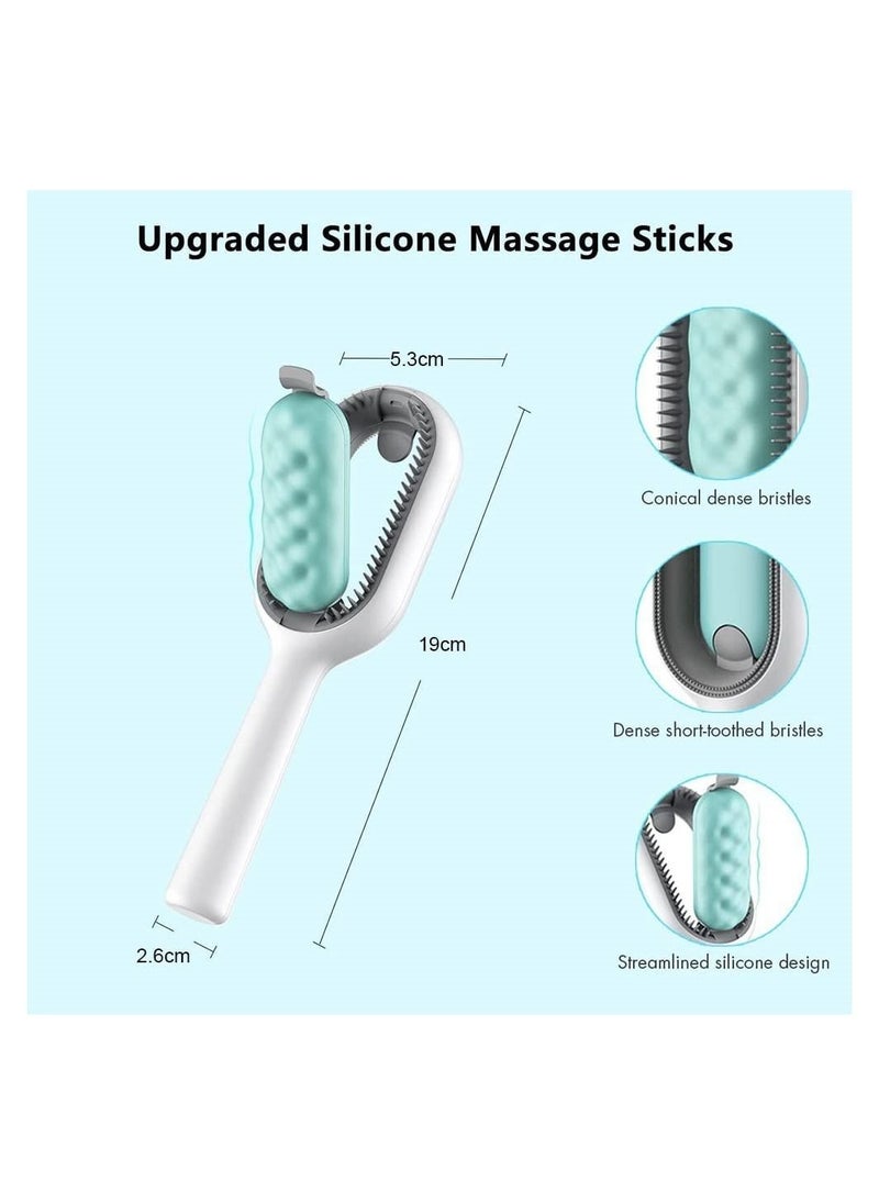 Y&D Pet Hair Comb 4 in 1 Remover Grooming Brush with Wet Wipes Reusable Magic Comb for Cleaning and Massage  - Image 2