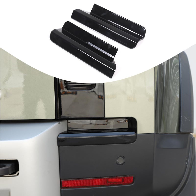 PIUGILH Rear Bumper Side Tail Light Lower Trim Compatible with Land Rover Defender 90 110 130 20202025 Accessories Rear Bumper Taillight Lower Trim Cover 2Pcs Piano Black