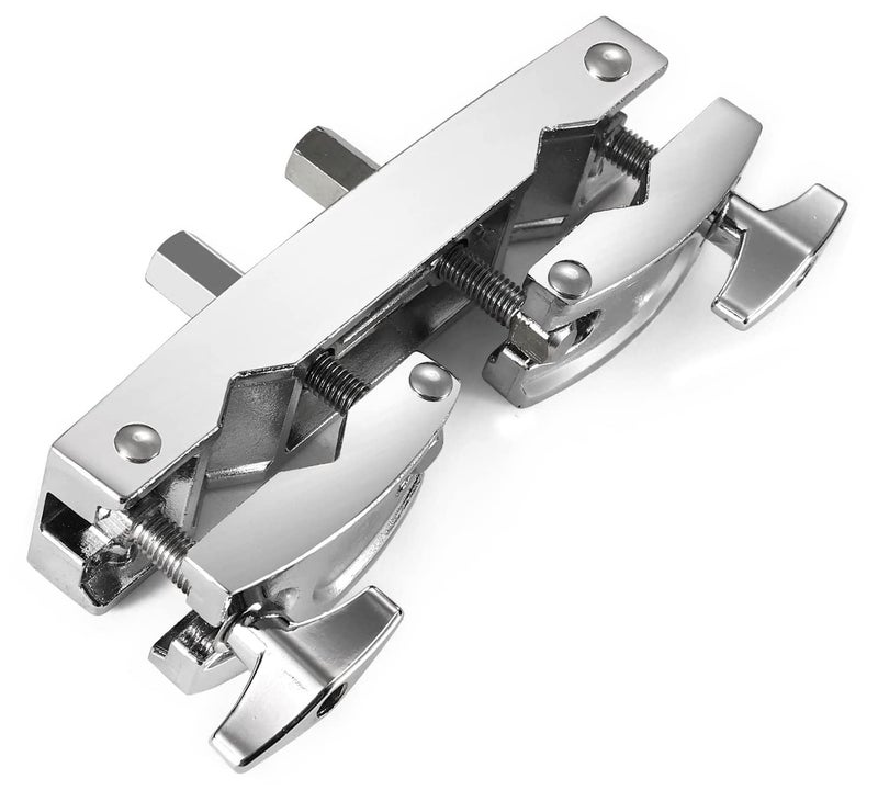 TUOREN Drum Set Holder Clamp Adjustable Multi-Clamp Cymbal Boom Arm Mounting Bracket (Fits 1/2" to 1" Pipes) with Two Screw Adjustment - Image 1