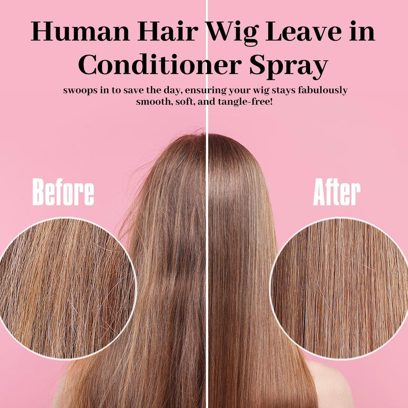 immetee Synthetic Wig Leave-in Conditioning Spray,Wig Moisturing & Hydrating,Natural Synthetic Hair Wigs 120ml/4.05fl. oz. - Image 3
