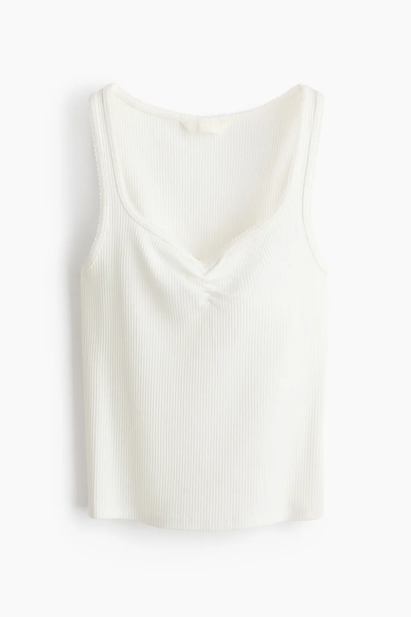 H&M Ribbed cotton vest top