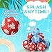 Vertintong 24 Pack Cartoon Hawaiian Party Favors Water Balls Bomb for Pool 2 Inch Reusable Water Balls Bulk Red Blue Flower Patterns Absorbent Pool Toys for Kids Beach Luau Party Supplies - Image 4