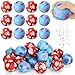 Vertintong 24 Pack Cartoon Hawaiian Party Favors Water Balls Bomb for Pool 2 Inch Reusable Water Balls Bulk Red Blue Flower Patterns Absorbent Pool Toys for Kids Beach Luau Party Supplies - Image 2