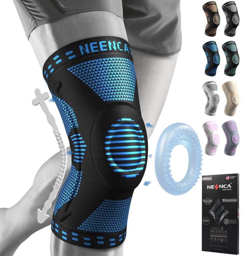 NEENCA Knee Brace for Women & Men, Medical Knee Support with Patella Pad & Side Stabilizers, Knee Compression Sleeve for Knee Pain, Meniscus Tear, ACL, Joint Pain, Runner, Workout - FSA/HSA Eligible - Image 1