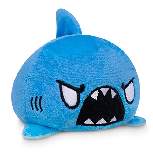 TeeTurtle The Original Reversible Shark Narwhal Plushie Blue Cute Sensory Fidget Stuffed Animals That Show Your Mood - Image 1