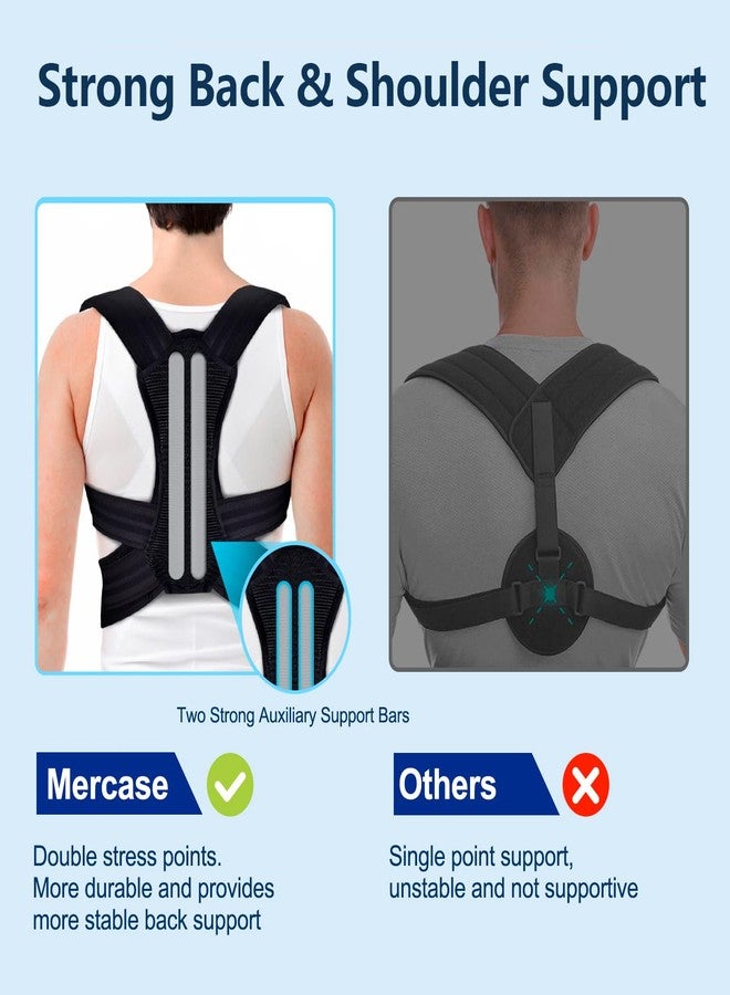 Mercase Professional Posture Corrector for Men & Women, Maximum Support Back Brace, Adjustable & Rigid for Upper Back Pain, Shoulder Relief, Spine Alignment, Stops Slouching, Large(32-39 in) - Image 4