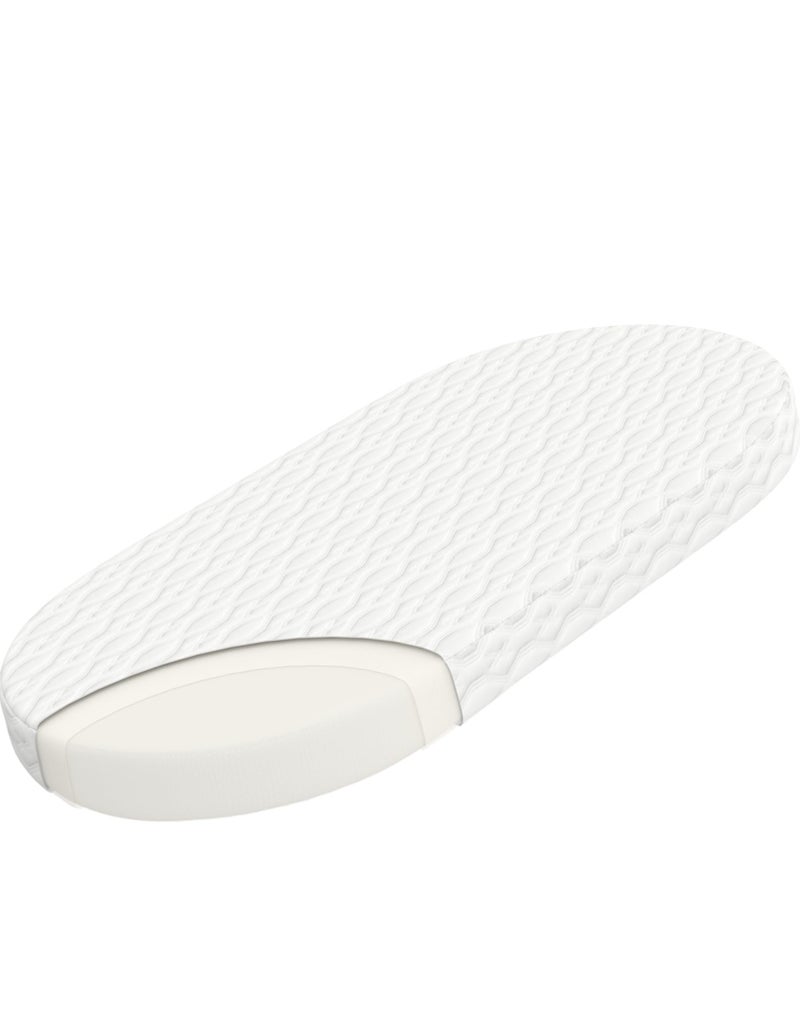 WELLZEE Oval Bassinet Mattress 30"x15", Fit for Dream On Me Karley, Dream On Me Lacy Portable, Delta Children Curve and Most Oval Moses Bassinet, 100% Breathable Cover, Water Resistant Linings - Image 1