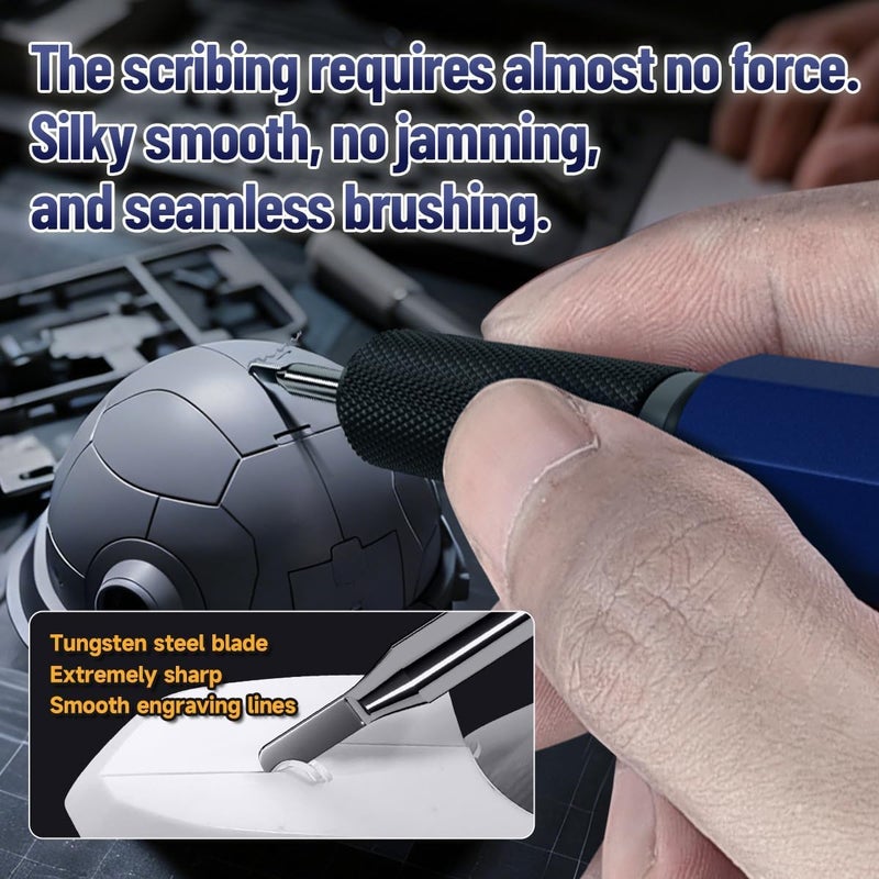 stedi Model Scriber,Line Scriber,Tungsten Steel Blades 0.15mm,Panel line,Model Scribing Tool for Modeling Hobby,Resin GK Carved Engraved Lines,RG Scale Model,Gundam Model Kit - Image 3