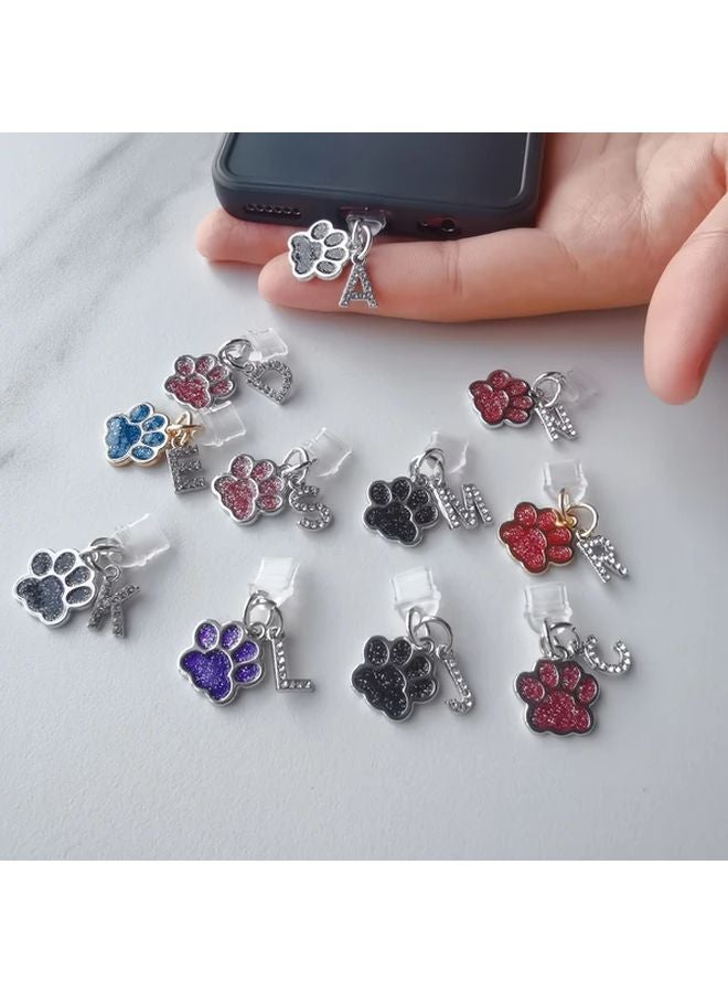 Cute Black Letter T Dust Plug For IPhone 5 To 14 Type C Port Cover Protector - Image 4