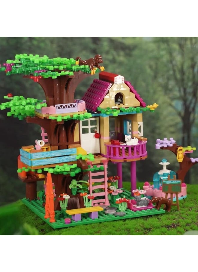 Hogokids - HOGOKIDS Tree House STEM Building Toy - Creative Construction Set 613PCS Forest House Building Bricks | Treehouse with Fountain and Animals, Building Block Toy for 6 7 8 9 10+ Girls Boys Best Gift - Image 1