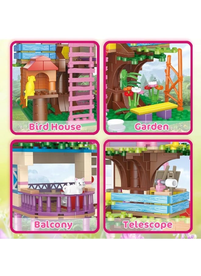 Hogokids - HOGOKIDS Tree House STEM Building Toy - Creative Construction Set 613PCS Forest House Building Bricks | Treehouse with Fountain and Animals, Building Block Toy for 6 7 8 9 10+ Girls Boys Best Gift - Image 1