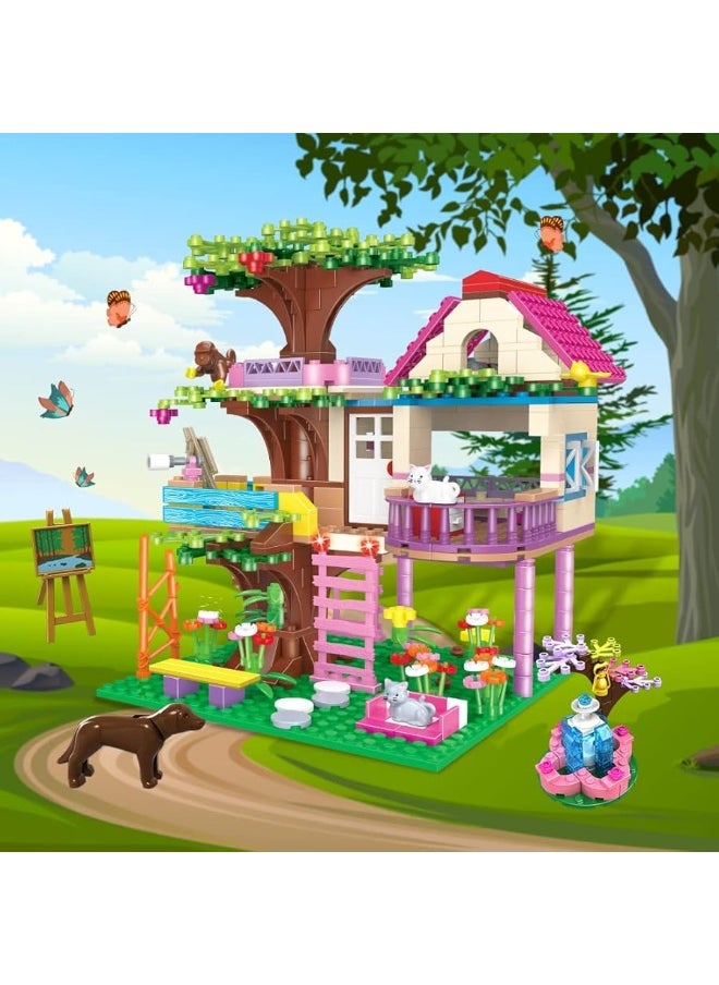 Hogokids - HOGOKIDS Tree House STEM Building Toy - Creative Construction Set 613PCS Forest House Building Bricks | Treehouse with Fountain and Animals, Building Block Toy for 6 7 8 9 10+ Girls Boys Best Gift - Image 1
