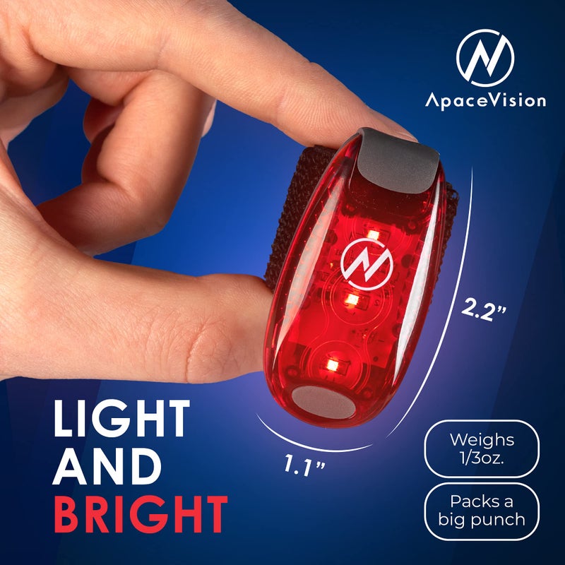 Apace Vision LED Safety Light (2 Pack) - Clip On Strobe/Running Lights for Runners, Dog, Bike, Walking, Boat, Kayak, Stroller and More - High Visibility Accessories for Your Reflective Gear, Bicycle - Image 4