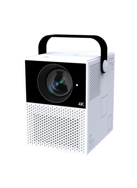 Mini Portable 4K Projector, 3000 Lumens, 2+16G 5200mAh 60W WIFI Android 9.0, Touch Interaction, with Touch Stylus, Y2 White&Black