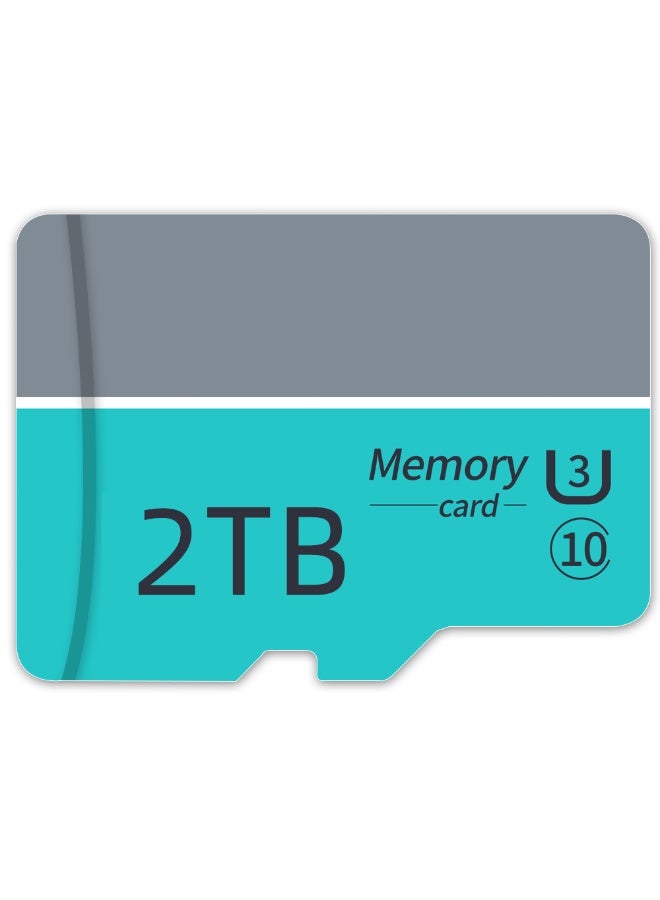 Micro SD Card 2TB SD Memory Card 2000GB TF Card Class 10 High Speed Transfer SD Card with Adapter for Dash Cams&Action Camera,Surveillance&Security Cams