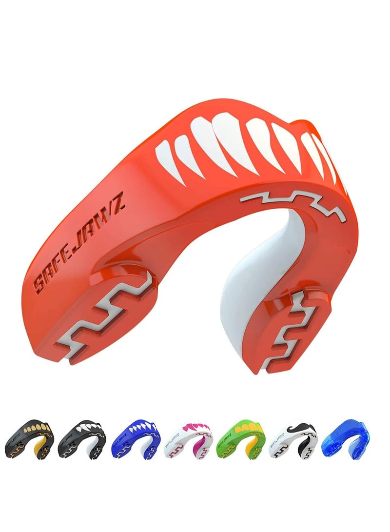 SAFEJAWZ Sports Mouthguard Dual Layer Premium Protection Adults and Junior Gum Shield with Case for Boxing, MMA, Rugby, Martial Arts, Judo and All Contact Sports - Image 1