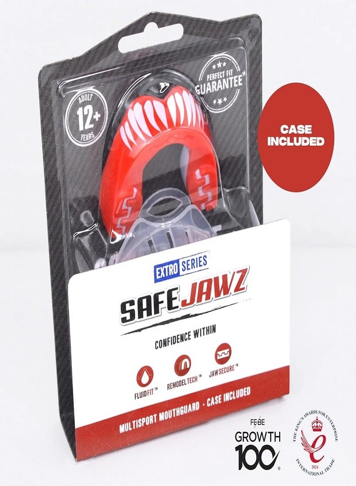 SAFEJAWZ Sports Mouthguard Dual Layer Premium Protection Adults and Junior Gum Shield with Case for Boxing, MMA, Rugby, Martial Arts, Judo and All Contact Sports - Image 4