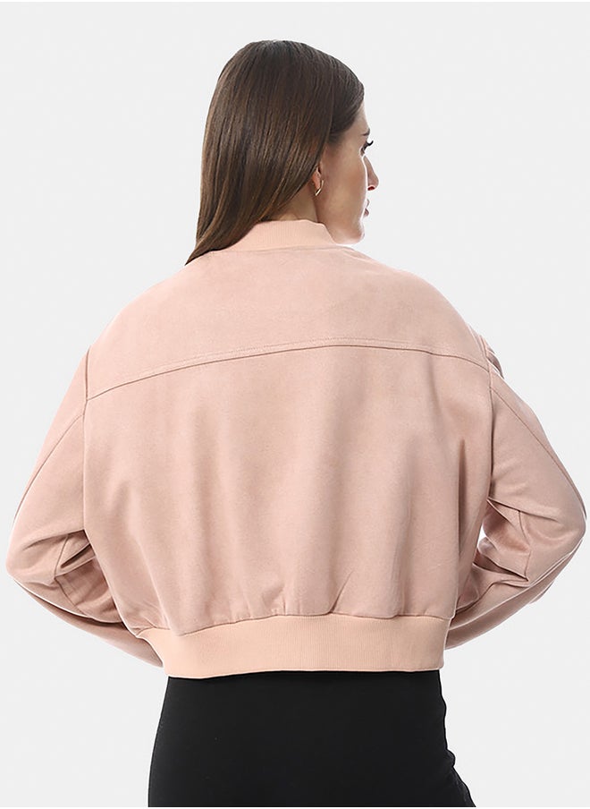 Xtcy - suede zip-up sweatshirt cashmere - Image 1