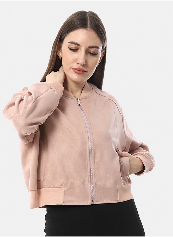 Xtcy - suede zip-up sweatshirt cashmere - Image 1