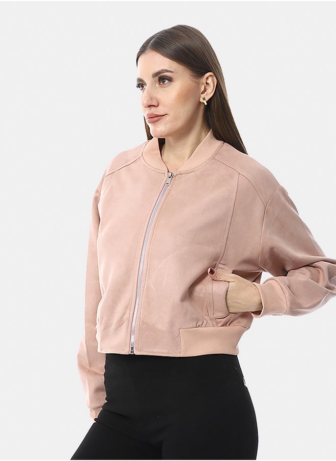 Xtcy - suede zip-up sweatshirt cashmere - Image 1