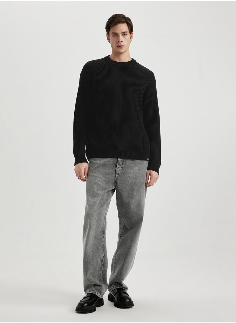 DeFacto Oversized Fit Crew Neck Knit Sweater  - Image 5