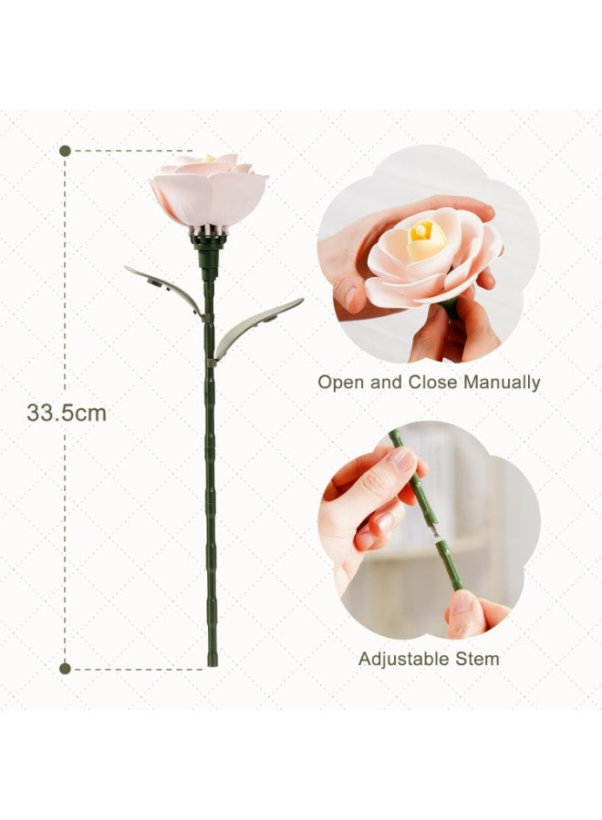 ROBOTIME ROKR Floral Art Series - Single Flower - Light Pink Camellia - Image 2