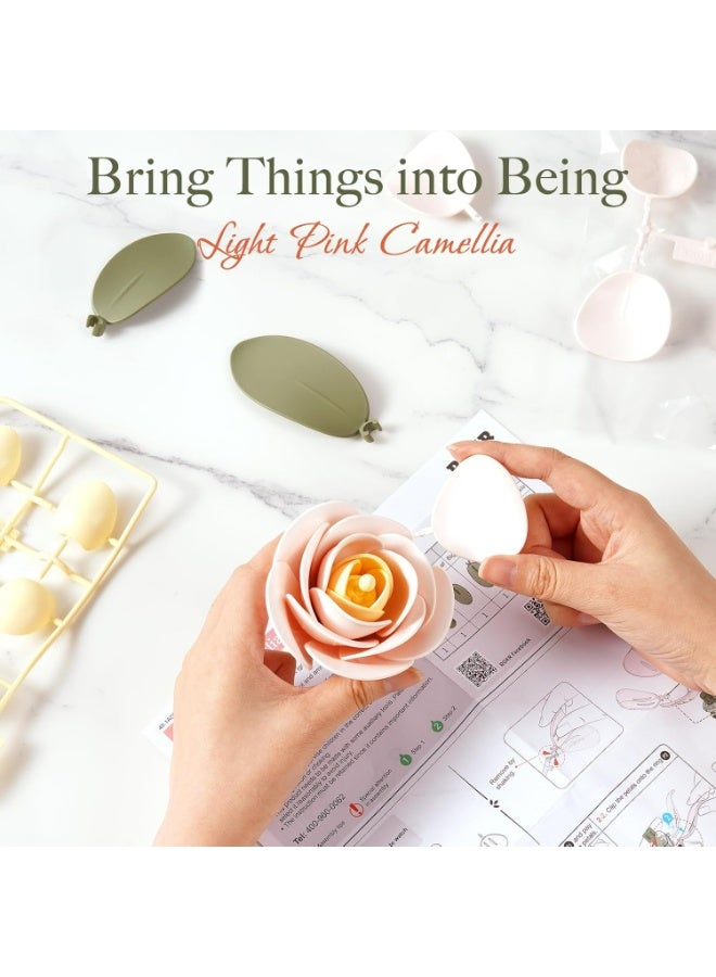 ROBOTIME ROKR Floral Art Series - Single Flower - Light Pink Camellia - Image 4