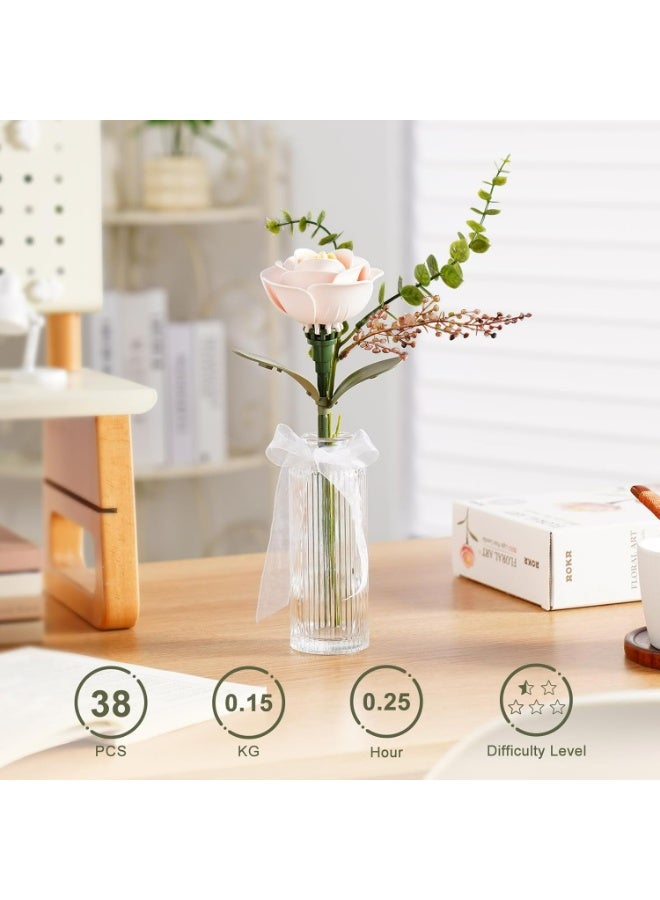 ROBOTIME ROKR Floral Art Series - Single Flower - Light Pink Camellia - Image 3