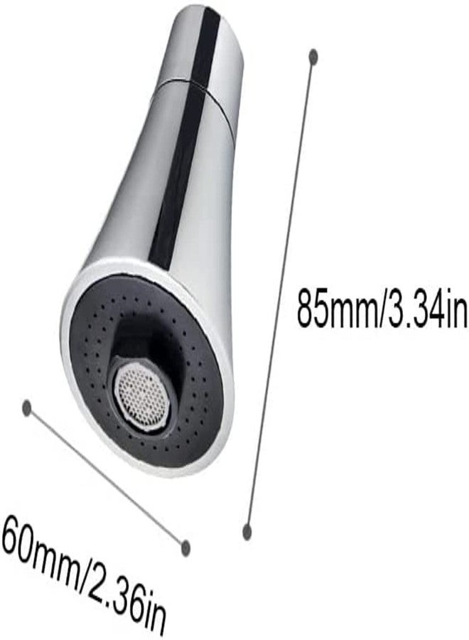 HEXONIQ® F307 ABS 360 Degree Rotatable Water Saving Faucet Extender, Double Mode Anti Splash Swivel Aerator Faucet Filter Head, Silver, Chrome Finish, Pack of 1 (Short) - Image 2