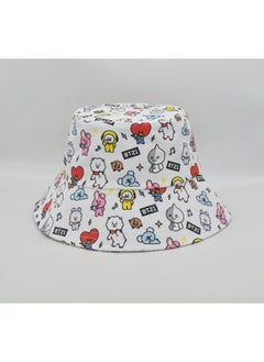 Miniso BT21 Collection White All-Cover Print Bucket Hat 