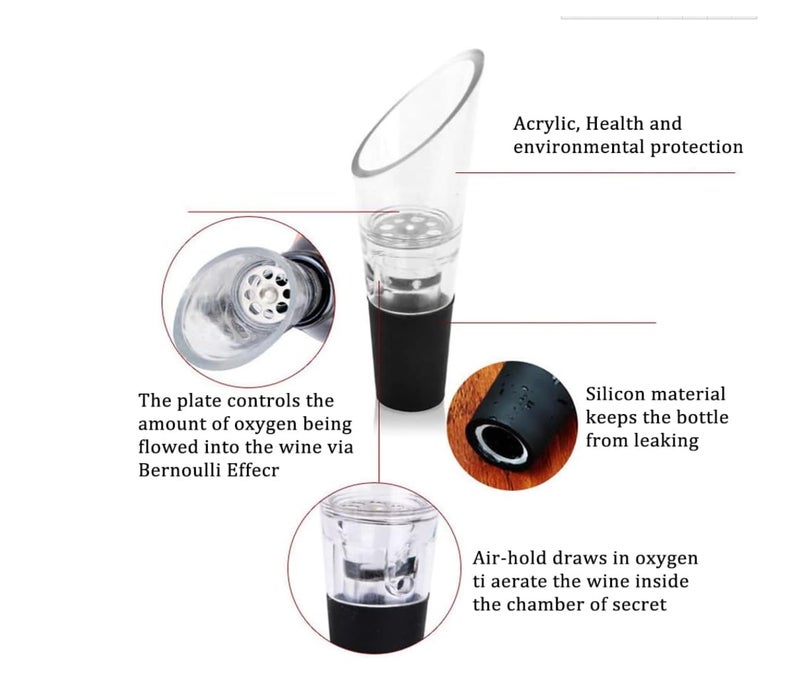 Cooko Wine Opener Set,Wine Bottle Opener Including Foil Cutter, Bottle Stopper Pourer and Extra Spiral,Wine Corkscrew Set,Gift box Opener Kit. - Image 5