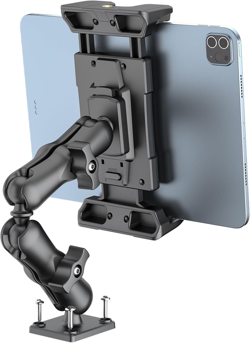 OHLPRO Tablet Mount for Truck - Heavy Duty Drill Base - Tablet Holder for Car Dashboard, iPad Holder for All 5"-13" iPad Pro Samsung Galaxy Kindle fire Tablets and Car Wall Desk etc. - Image 1