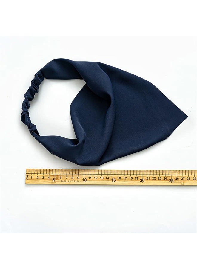 DINPREY رباط شعر مرن للنساء باندانا أربطة رأس للنساء شيفون كوفية بوهو رباطات مع شعر (8 ألوان صلبة أ) - Image 3