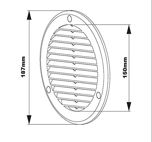 OICOTA Circle Cowl Air Vent Grille Cover Ducting, White, 6 Inch (Round Vent) - Image 5