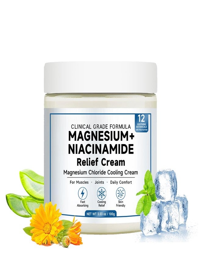 Kaminii Magnesium F Niacinamide Relief Cream - Magnesium Cream for Joints, Leg, Foot, 12 Ingredients for Relief, Fast Acting Cooling Formula, Lightweight, Non-greasy -1PC Magnesium Chloride Cream - Image 1