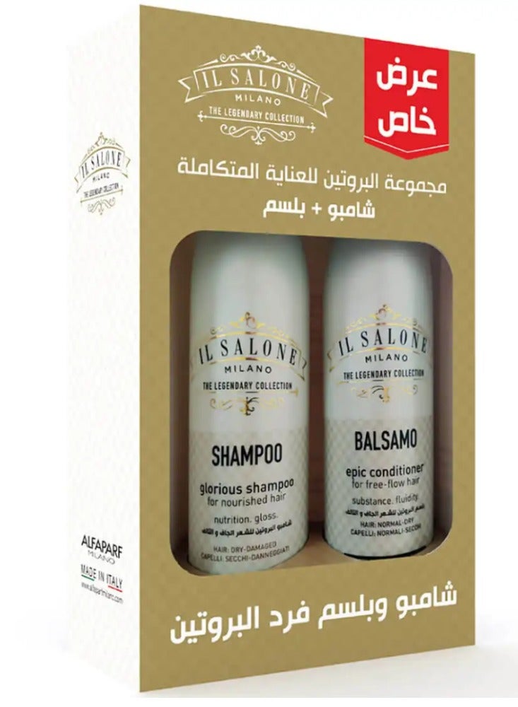 IL SALONE Protein Set for Integrated Care, Shampoo 500 ml + Conditioner - 500 ml - Image 2