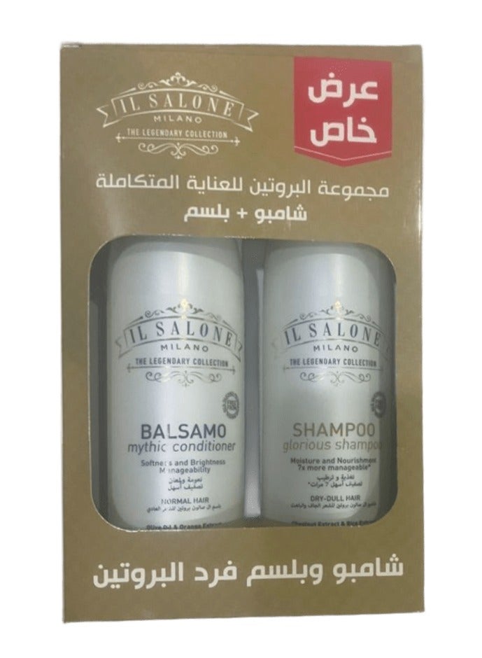 IL SALONE Protein Set for Integrated Care, Shampoo 500 ml + Conditioner - 500 ml - Image 1