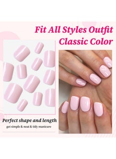 LifexTol 240Pc Square Press On Nails Short Fake Nails Press Ons With Glue&Adhesive Tabs, Baby Pink Acrylic Nails Press On Nails Square Nail Tips Petite Glue On Nails False Nails Artificial Fingernails  - Image 2