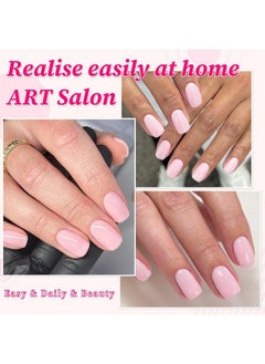 LifexTol 240Pc Square Press On Nails Short Fake Nails Press Ons With Glue&Adhesive Tabs, Baby Pink Acrylic Nails Press On Nails Square Nail Tips Petite Glue On Nails False Nails Artificial Fingernails  - Image 4