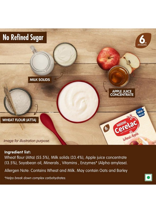 Cerelac CERELAC Baby Food Cereal | No Refined Sugar | Wheat Apple for 6-24 Months Baby | Omega 3 Iron Protein Calcium Vitamin D | Instant Baby Food | 700g | Big Pack - Image 3