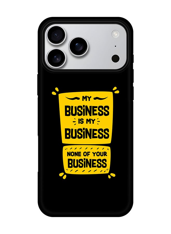 Stylizedd Tough Pro Magnetic Case for iPhone 17 Pro Max, Dual Layer hybrid PC + TPU Mobile Cover Matte - My business