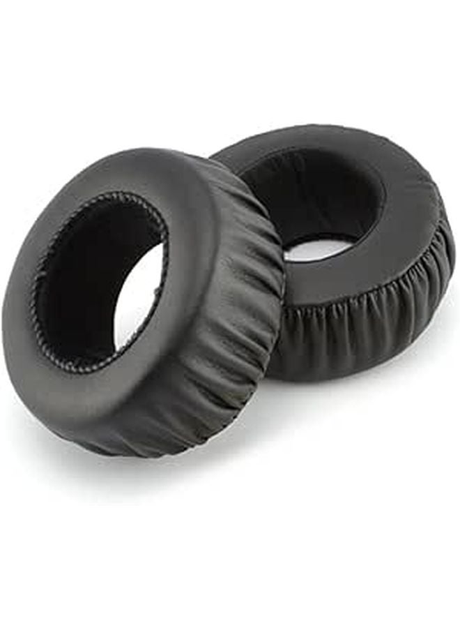 Comfortable PU Leather Replacement Ear Pads For Enhanced Bass Headphones Black - Image 1