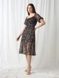 جلو باص black floral