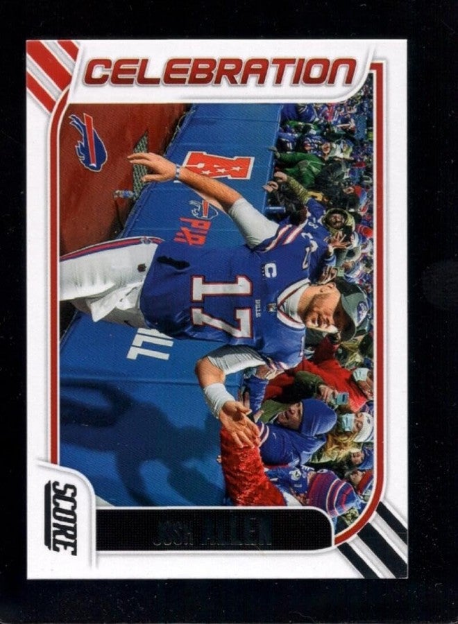 SCORE 2023 Score Celebration #16 Josh Allen NM-MT Buffalo Bills Football Trading Card NFL - Image 1