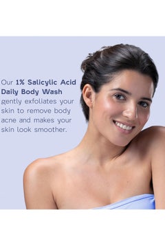 ARATA ARATA 1% Salicylic Acid Exfoliating Body Wash 300ml for Body and Back Acne Prevents Dry Rough Bumpy and Strawberry Skin Deep Cleanses Skin For All Skin Types Body Shower Gel  - Image 2