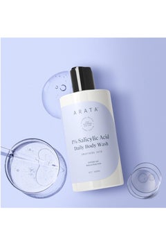 ARATA ARATA 1% Salicylic Acid Exfoliating Body Wash 300ml for Body and Back Acne Prevents Dry Rough Bumpy and Strawberry Skin Deep Cleanses Skin For All Skin Types Body Shower Gel  - Image 3