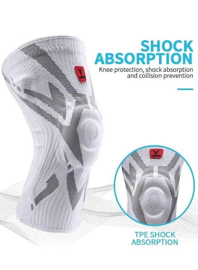 ATRJSZ Professional Knee Brace, Knee Braces for Knee Pain, Compression Knee Sleeve with Patella Gel Pad & Side Stabilizers for Pain Relief, Running, Workout, Arthritis, Joint Recovery  - Image 2