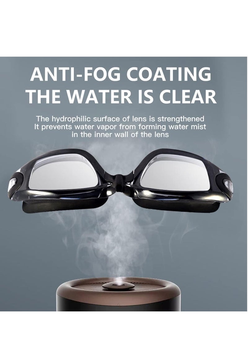 ECVV نظارات سباحة احترافية مضادة للضباب لا تتسرب مع حماية من الأشعة فوق البنفسجية ورؤية واسعة للنساء والرجال والبالغين والشباب والأطفال - Image 3